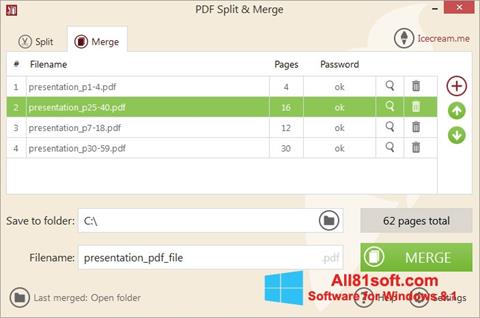 Skjermbilde PDF Split and Merge Windows 8.1