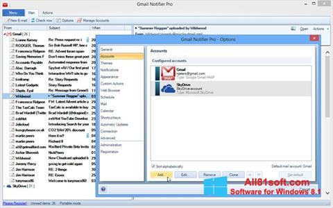 Skjermbilde Gmail Notifier Windows 8.1