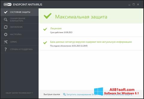 Skjermbilde ESET Endpoint Antivirus Windows 8.1