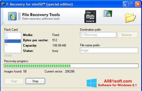 Skjermbilde F-Recovery SD Windows 8.1