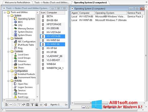 Skjermbilde Remote Administration Tool Windows 8.1