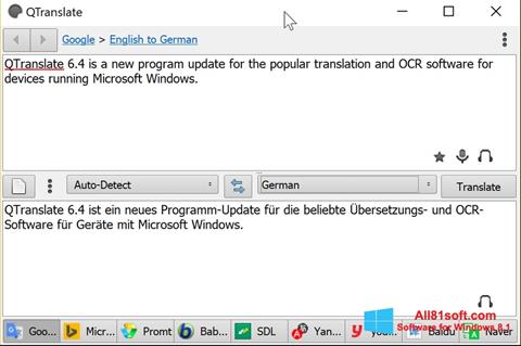 Skjermbilde QTranslate Windows 8.1