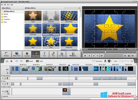 Skjermbilde AVS Video Editor Windows 8.1