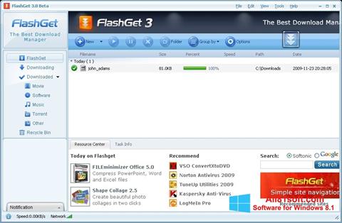Skjermbilde FlashGet Windows 8.1