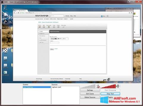 Skjermbilde Open Broadcaster Software Windows 8.1