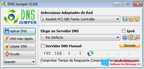 Skjermbilde DNS Jumper Windows 8.1