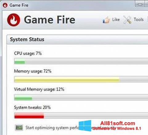 Skjermbilde Game Fire Windows 8.1