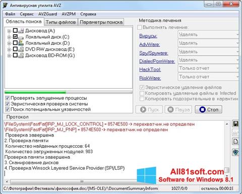 Skjermbilde AVZ Windows 8.1