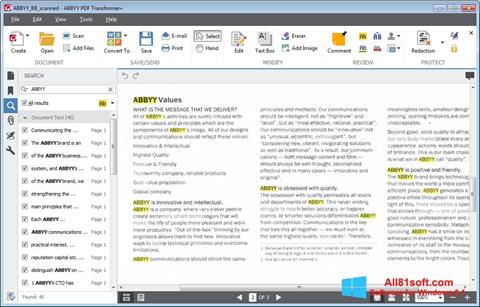 Skjermbilde ABBYY PDF Transformer Windows 8.1