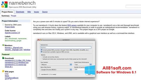 Skjermbilde NameBench Windows 8.1