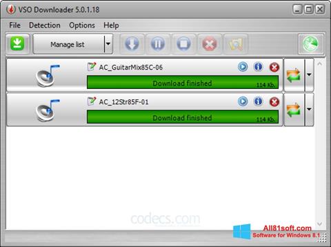 Skjermbilde VSO Downloader Windows 8.1