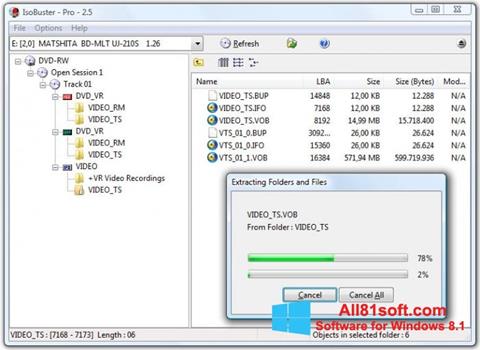 Skjermbilde IsoBuster Windows 8.1