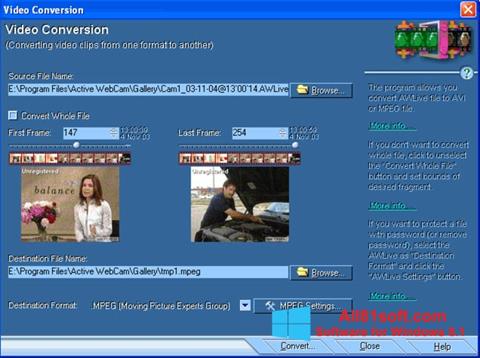 Skjermbilde Active WebCam Windows 8.1