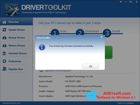 Skjermbilde Driver Toolkit Windows 8.1