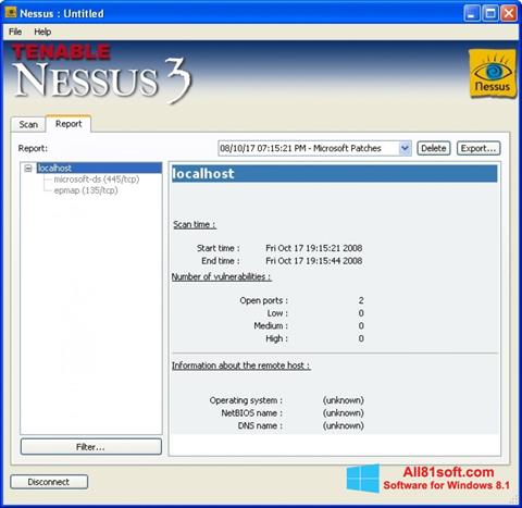 Skjermbilde Nessus Windows 8.1