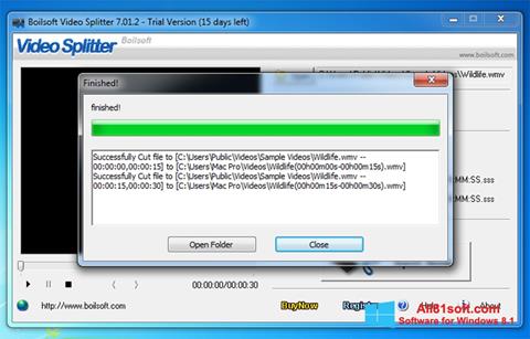 Skjermbilde Boilsoft Video Splitter Windows 8.1