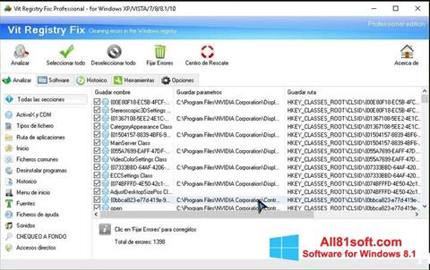 Skjermbilde Vit Registry Fix Windows 8.1