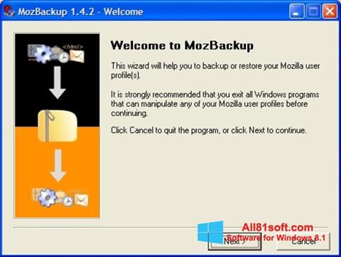 Skjermbilde MozBackup Windows 8.1