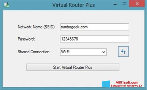 Skjermbilde Virtual Router Plus Windows 8.1
