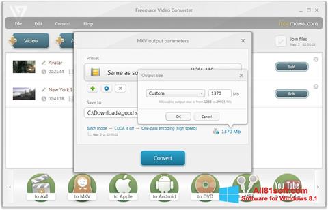 Skjermbilde Freemake Video Converter Windows 8.1