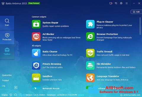 Skjermbilde Baidu Antivirus Windows 8.1