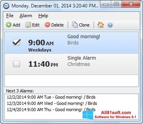 Skjermbilde Free Alarm Clock Windows 8.1