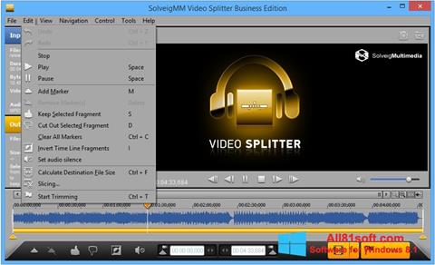 Skjermbilde SolveigMM Video Splitter Windows 8.1