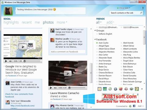 Skjermbilde Windows Live Messenger Windows 8.1