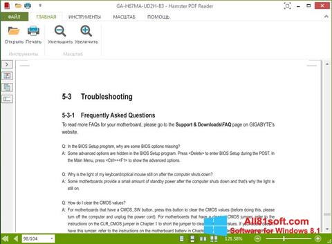 Skjermbilde Hamster PDF Reader Windows 8.1