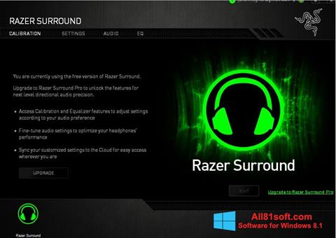 Skjermbilde Razer Surround Windows 8.1