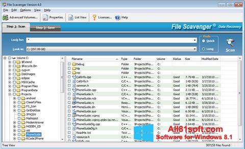 Skjermbilde File Scavenger Windows 8.1