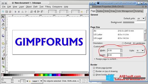Skjermbilde Inkscape Windows 8.1