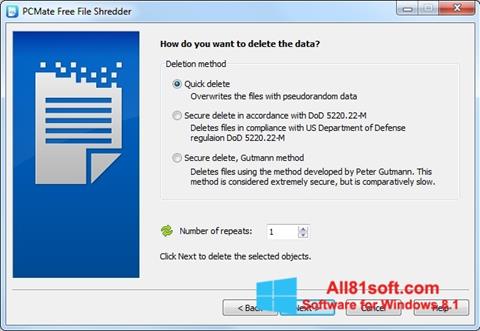 Skjermbilde File Shredder Windows 8.1
