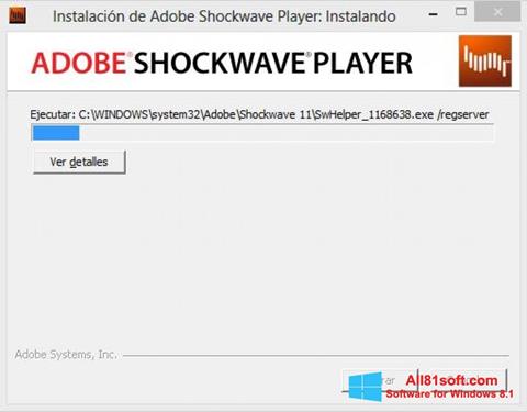 Skjermbilde Shockwave Player Windows 8.1