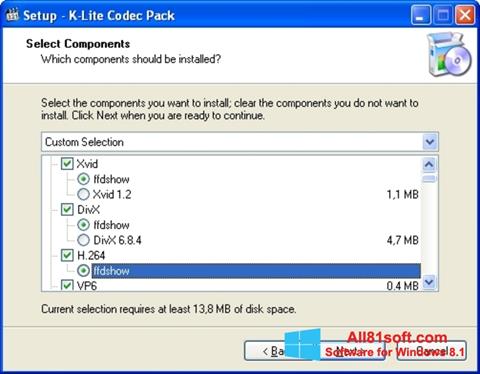 Skjermbilde K-Lite Codec Pack Windows 8.1