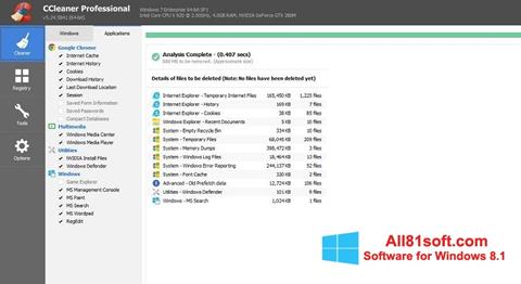 Skjermbilde CCleaner Professional Plus Windows 8.1