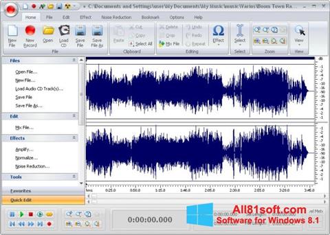 Skjermbilde Free Audio Editor Windows 8.1