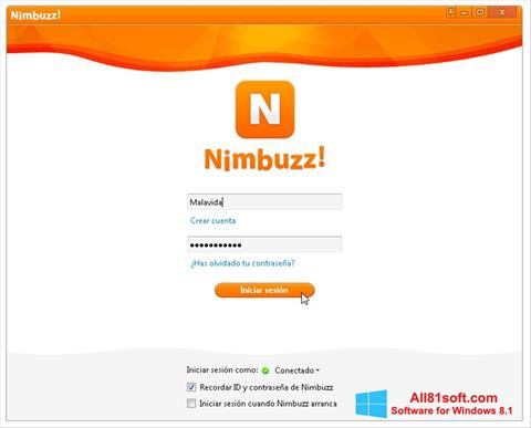 Skjermbilde Nimbuzz Windows 8.1