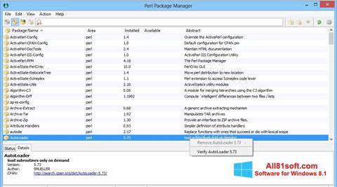 Skjermbilde ActivePerl Windows 8.1