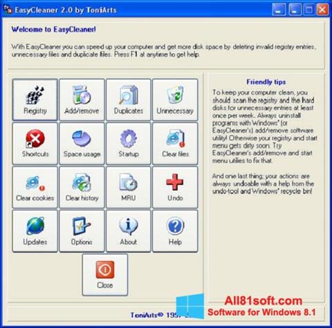 Skjermbilde EasyCleaner Windows 8.1