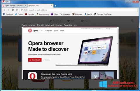 Skjermbilde Opera Developer Windows 8.1