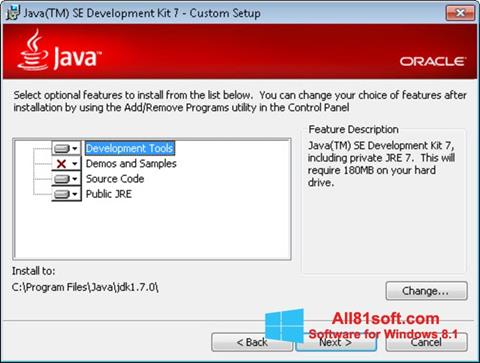 Skjermbilde Java Development Kit Windows 8.1