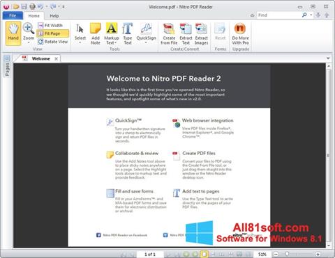 Skjermbilde Nitro PDF Reader Windows 8.1