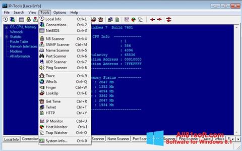 Skjermbilde IP Tools Windows 8.1
