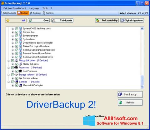 Skjermbilde Driver Backup Windows 8.1