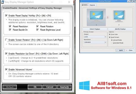 Skjermbilde Easy Display Manager Windows 8.1