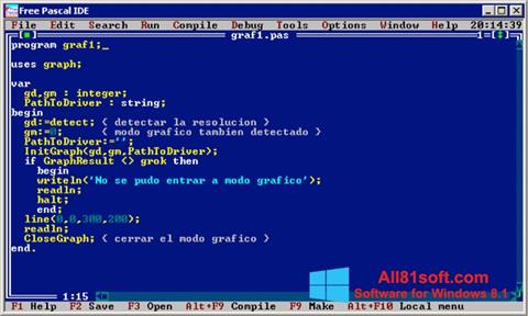 Skjermbilde Free Pascal Windows 8.1