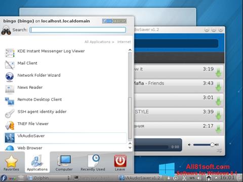 Skjermbilde VkAudioSaver Windows 8.1