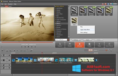 Skjermbilde Movavi Video Editor Windows 8.1