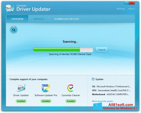 Skjermbilde Carambis Driver Updater Windows 8.1